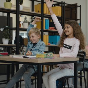 Active Students raising their Hand