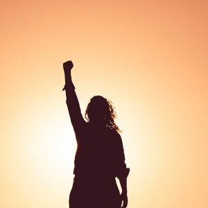 silhouette of personr